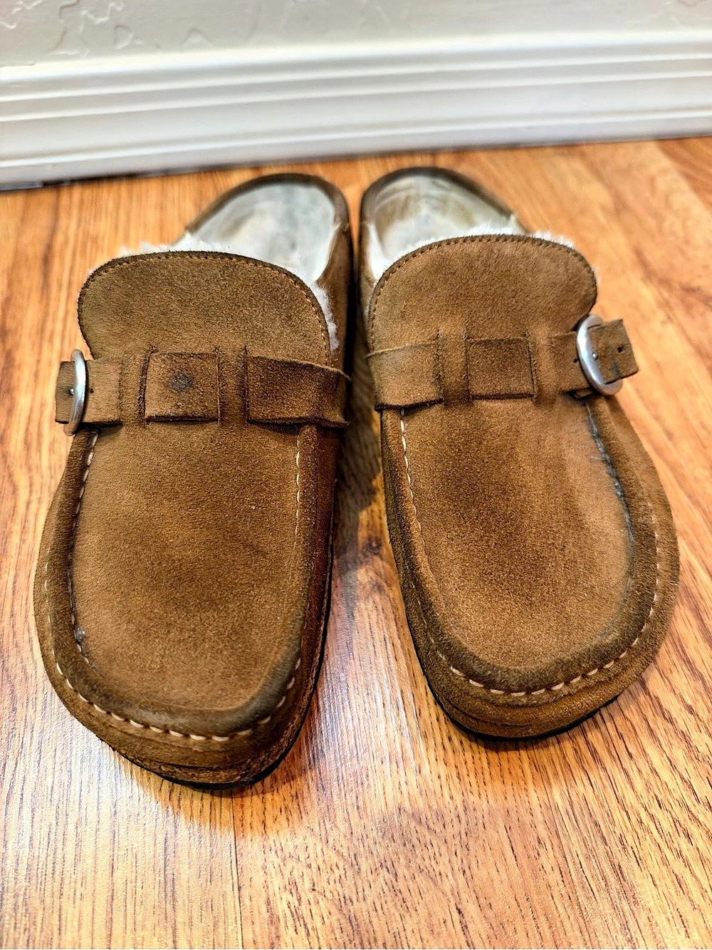 Birkenstock Buckley Shearling Clog Suede Brown EU 39
